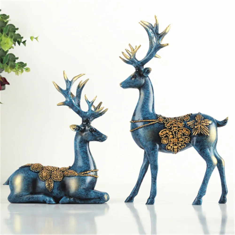 2 шт. любит олень украшения ручной работы из смолы бисера пара оленей мебель