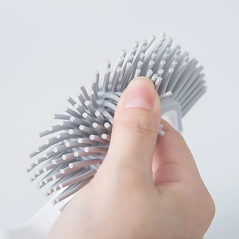 

Toilet Brush and Holder Set for Bathroom with Soft Silicone Bristle Sturdy Cleaning Toilet Bowl Brush Set for Bathroom