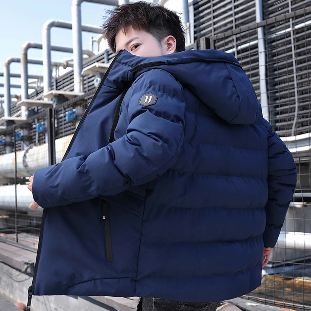 Мужские осень-зима плотное пальто для мужчин куртка с хлопковой подкладкой