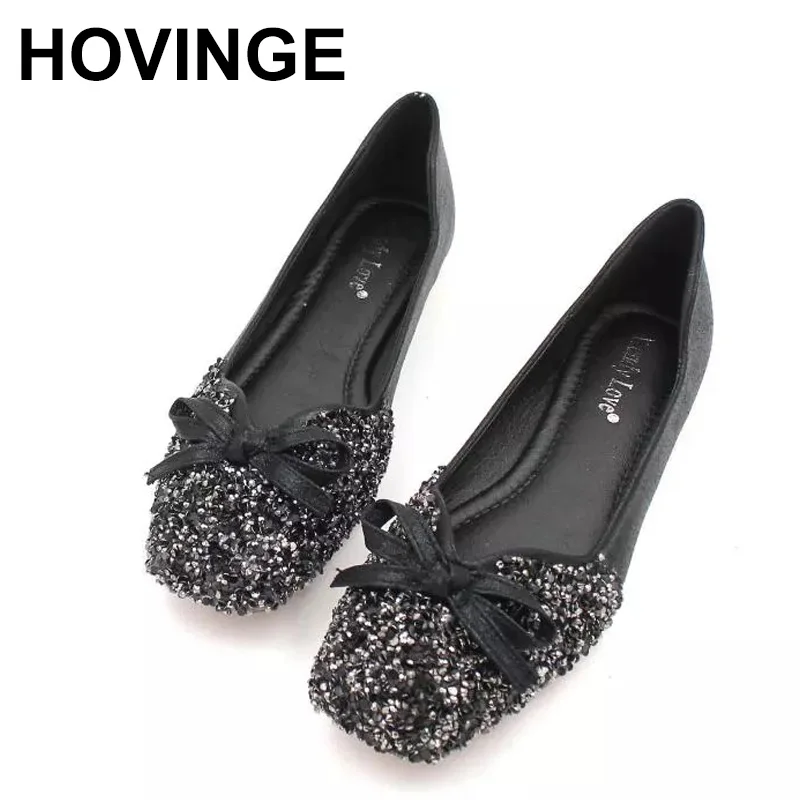 

HOVINGE Ladies Shoes Luxury Shoes Women Designers Slip On Summer Flat Shoes Women Female Glitter Loafers Women Zapatos Casuales