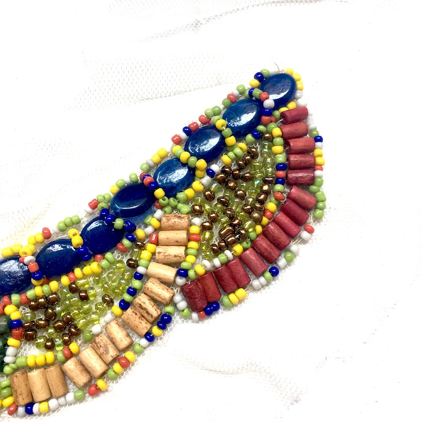 Китайский национальный тип тяжелый бисерный кружевной воротник вышитый