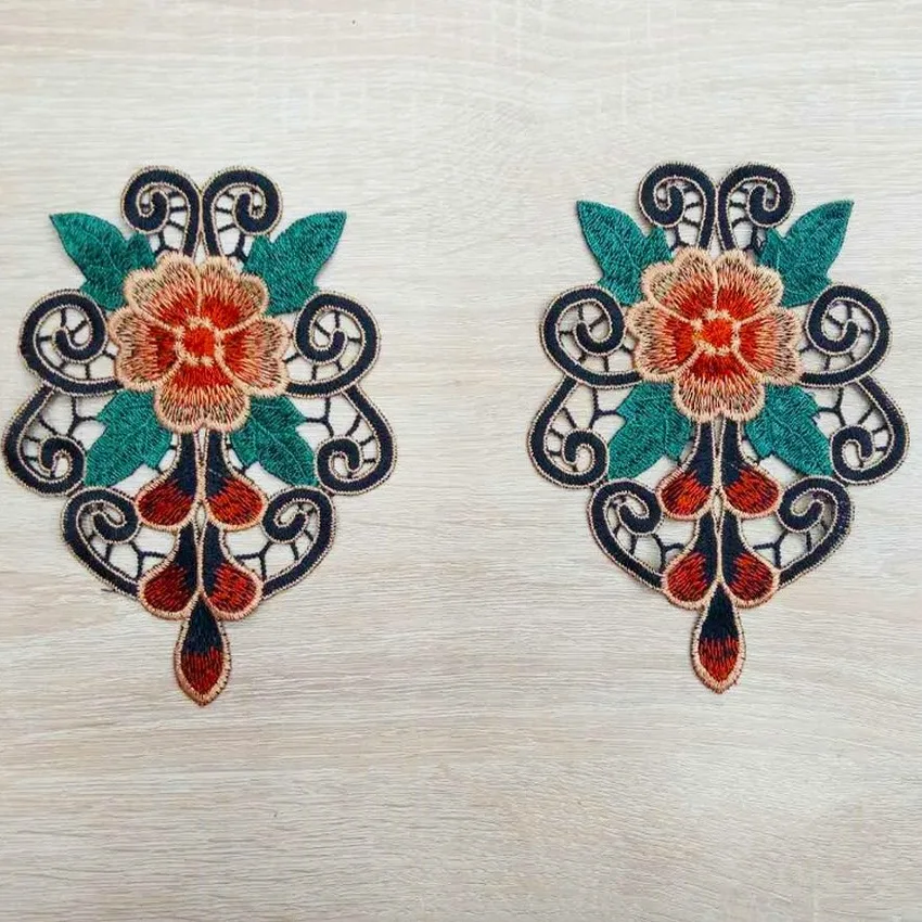 Новое поступление цветок пиона Венецианский кружевной воротник вышитая нашивка