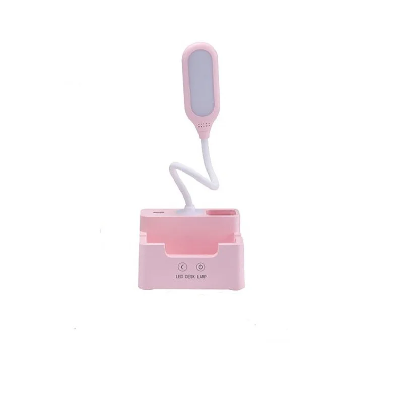 charging led table lamp with fan touch dimmable desk lamp eye protection reading lamp with phone holder pen holder free global shipping