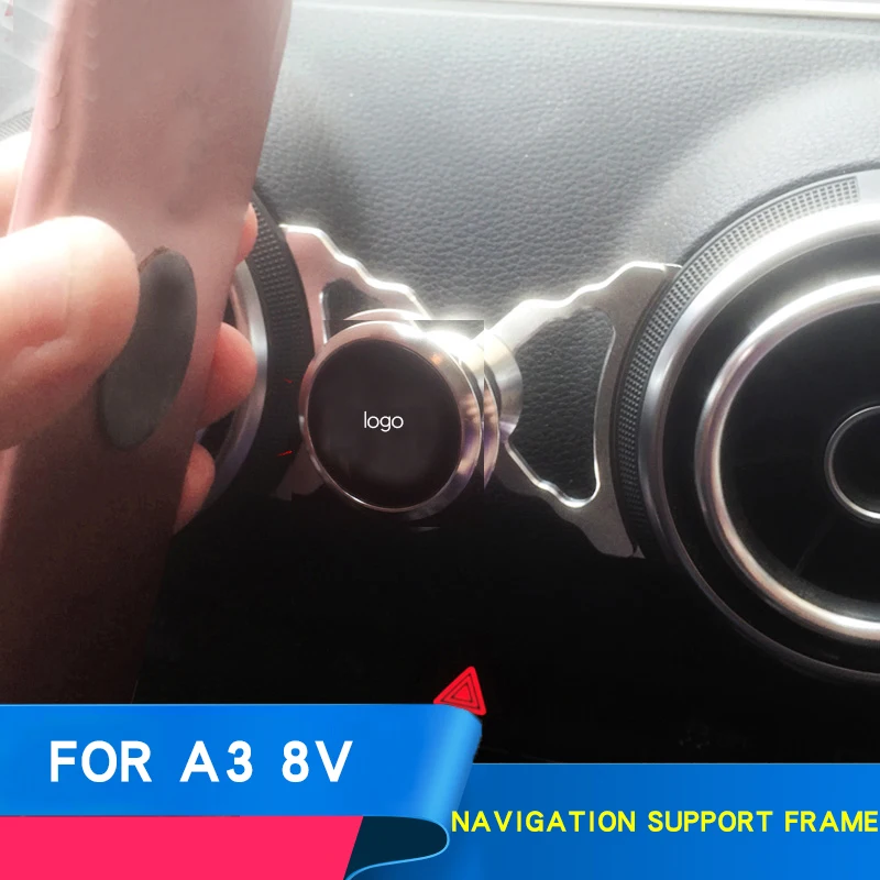 Для Audi A3 8V вентиляционное отверстие Нержавеющая сталь Интерьер мобильный