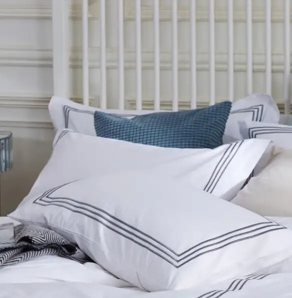 Роскошные 100% Египет постельное белье из хлопка с вышивкой на каблуке 5 звезд