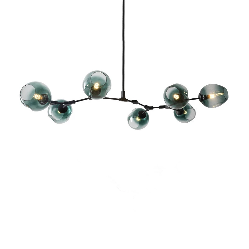 Современная стеклянная люстра E27 подвесные светильники в стиле пост модерн для