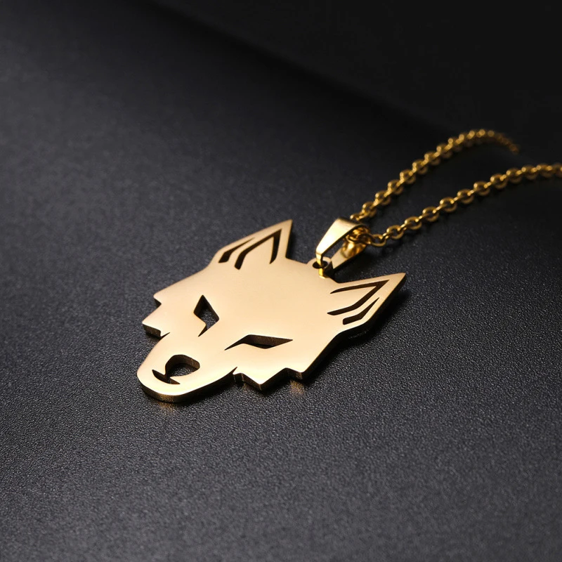 Скандинавский амулет викингов из нержавеющей стали кулон в виде головы волка