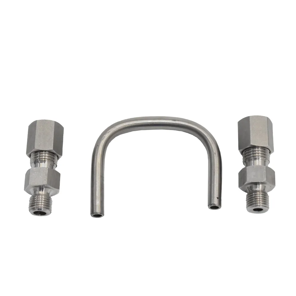 Труба с U-образным зажимом TUXING из меди и нержавеющей стали для PCP-фильтрации в два этапа и сепаратора масло-воды M10*1.