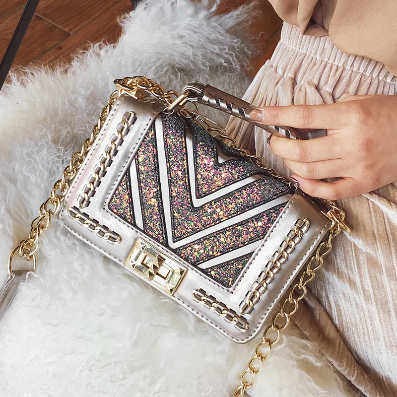 Блестящий клатч с блестками вечерние сумки женские модные крутые маленькие