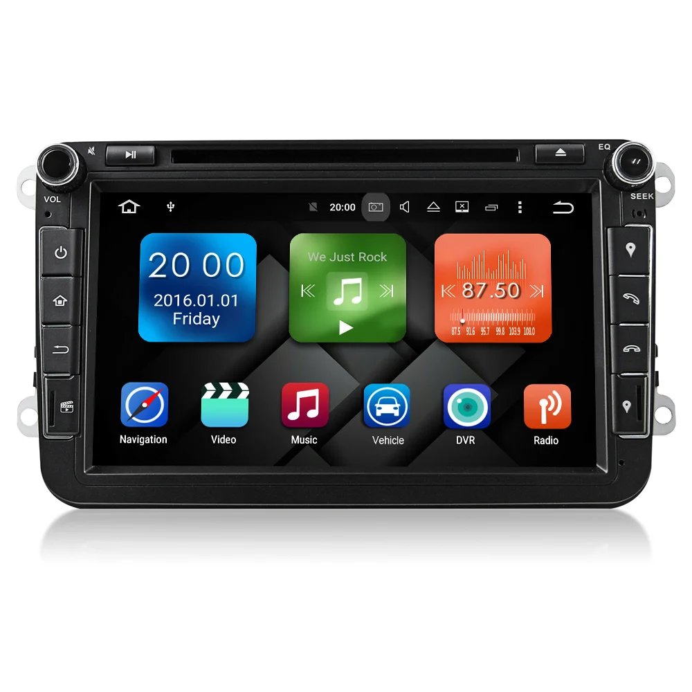 Eunavi 2 din Android 9 Octa Core 4 Гб 64 Гб автомобильный DVD для VW Passat CC Поло Гольф 5 6 Touran EOS T5 Sharan Jetta Tiguan gps радио DSP