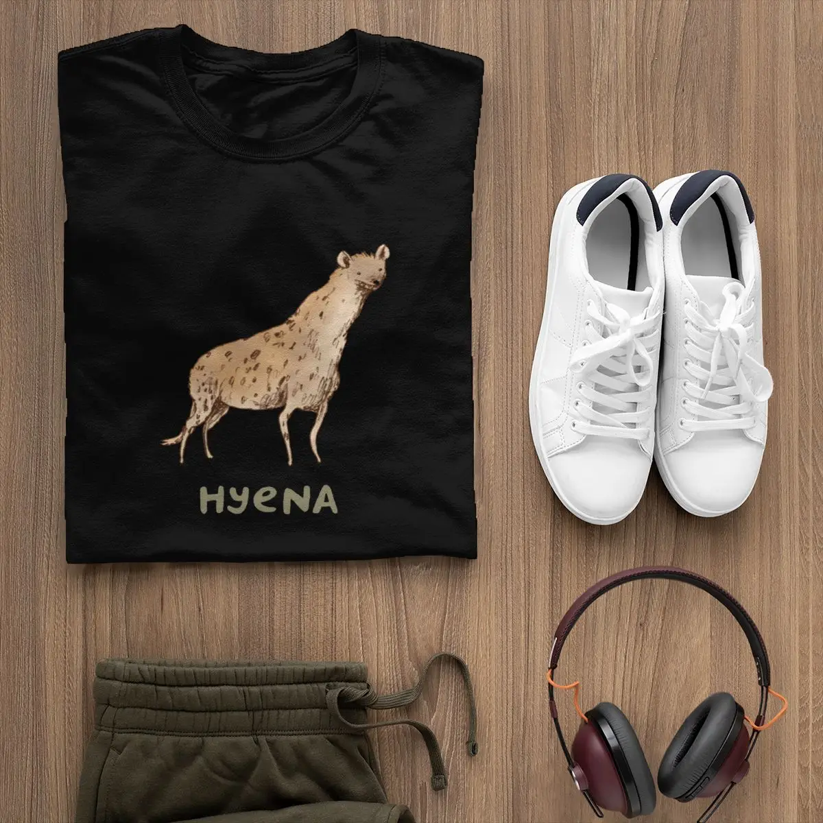 Футболка Hyena футболка Lowena Веселая с коротким рукавом летняя Мужская хлопковая