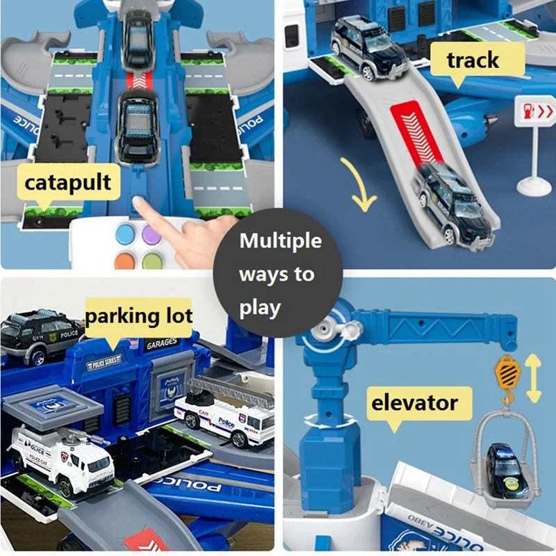 

Music Light Simulation Children's Gift Airplane Toy with Alloy Truck