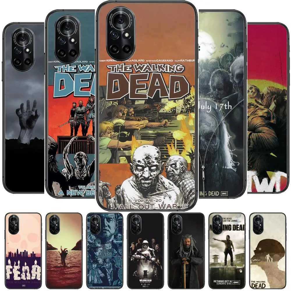 

the walking dead Clear Phone Case For Huawei Honor 20 10 9 8A 7 5T X Pro Lite 5G Black Etui Coque Hoesjes Comic Fash design
