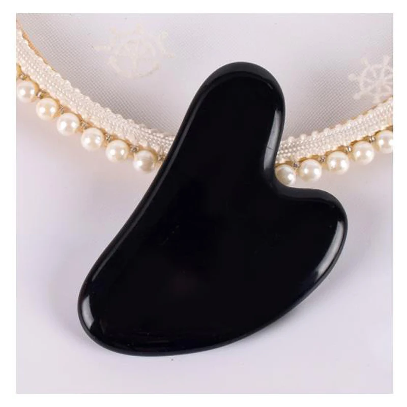 

Jade Double-Headed Roller Massage Set, Heart-Shaped Horns Scraping Board, A Massage Skin Care Tool For Face, Lips And Eyes