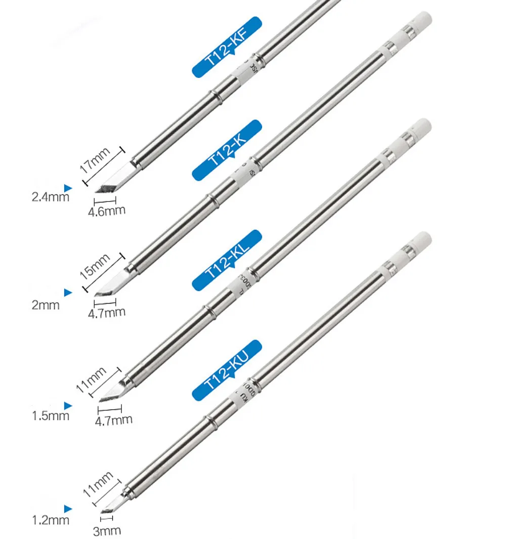 T12 Electric Soldering Iron Tips B2 BC2 ILS JL02 D24 KF For Hakko fx951 DIY Station Kits | Инструменты