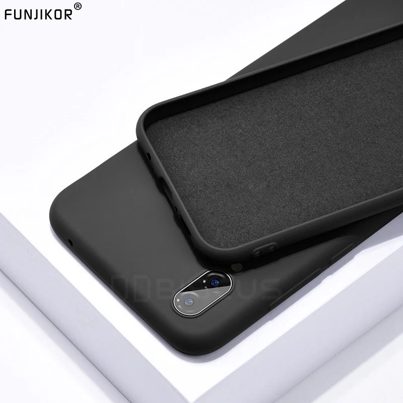 Цветной чехол из жидкого силикона для Xiaomi RedMi 7A 7 мягкий ТПУ с полной задней