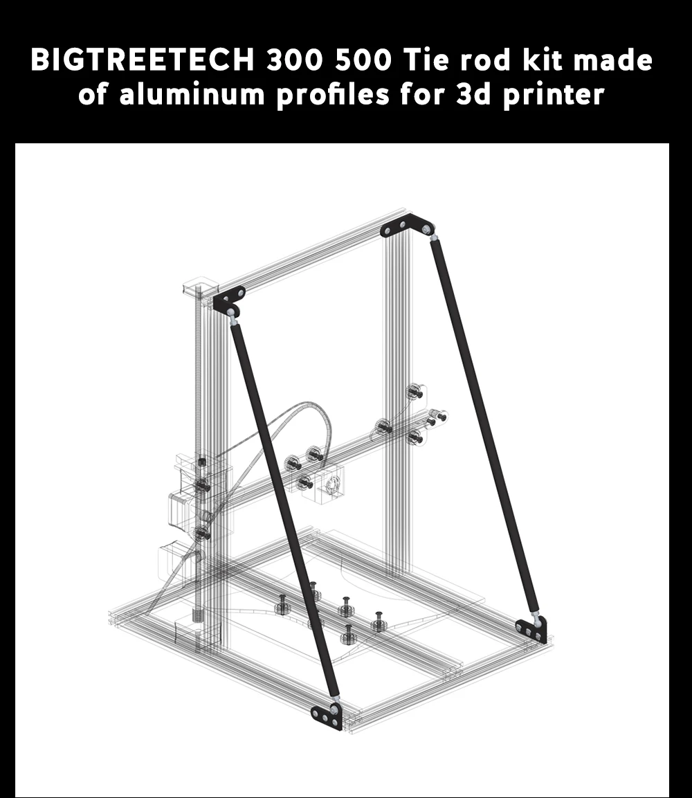 3d принтер тяга комплект тяги тяга DIY Обновление 3d принтер для алюминиевых профилей улучшение оси Z для CR10 CR-10 Anet
