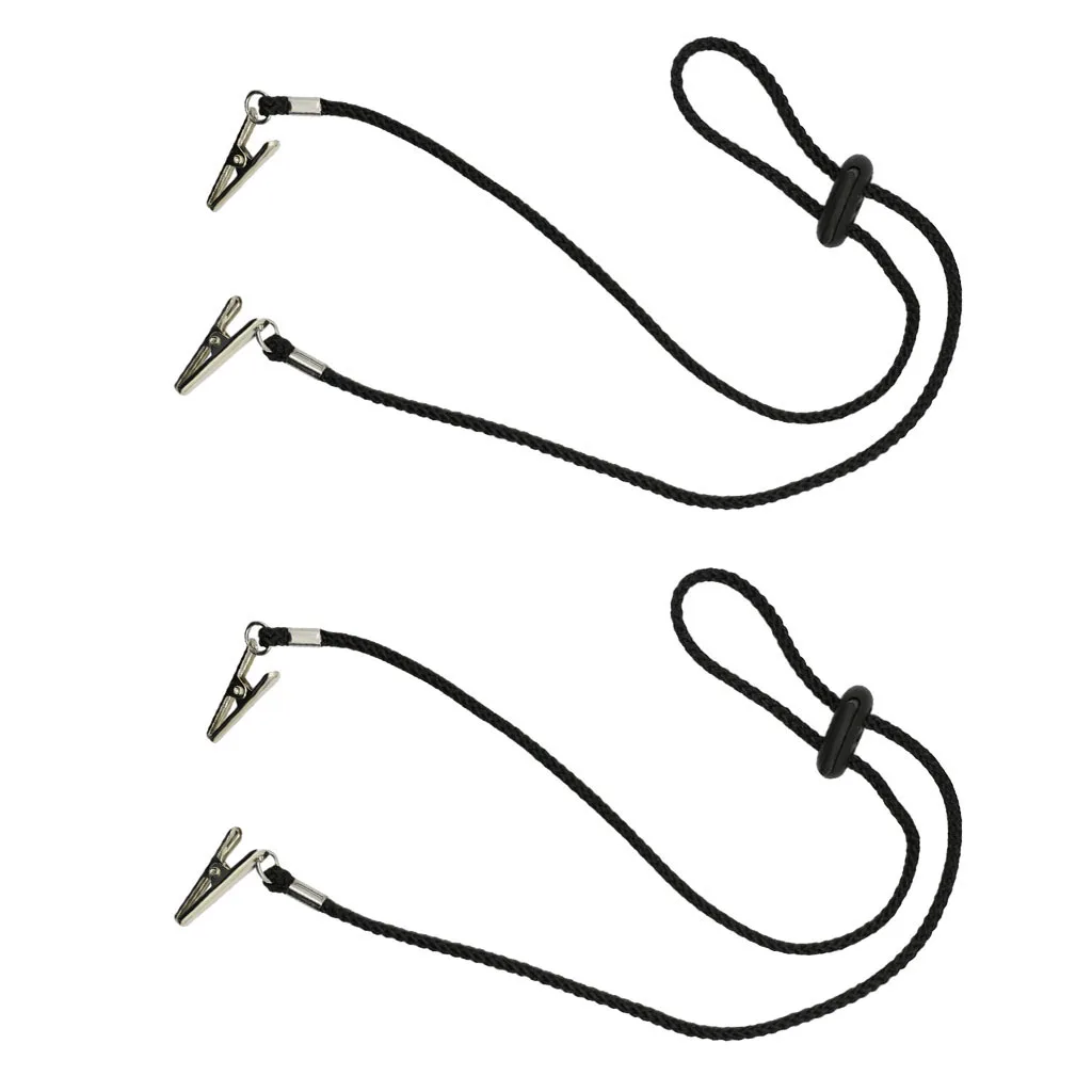 2x лавсановая салфетка держатель цепи нагрудник зажим гибкий Регулируемый замок шейный ремень