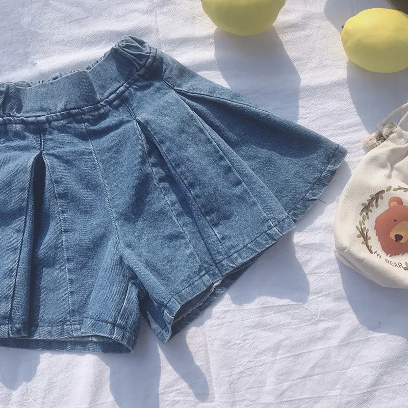 Распродажа шорты для девочек джинсовая юбка маленьких детская Милые