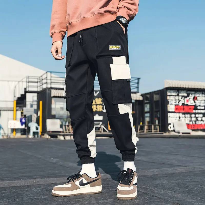 

Streetwear Men's Multi Pockets Cargo Harem Pants Hip Hop Casual Male Track Pants Joggers Trousers Fashion Harajuku Men Pants