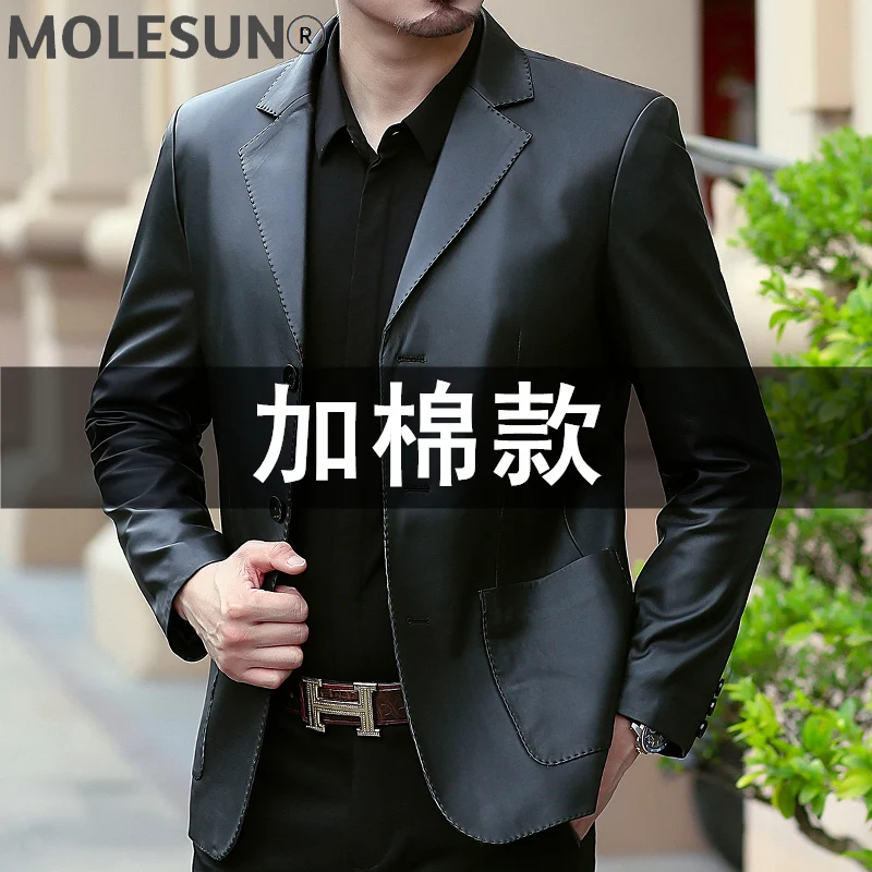 

AKOOSUN men's genuine leather jacket men clothing 5XL 6XL man jackets autumn coat plus cotton clothes chaqueta hombre LXR774