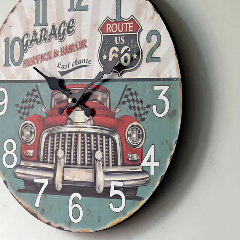 Безрамный домашний декор деревянные настенные Висячие часы Европейский стиль