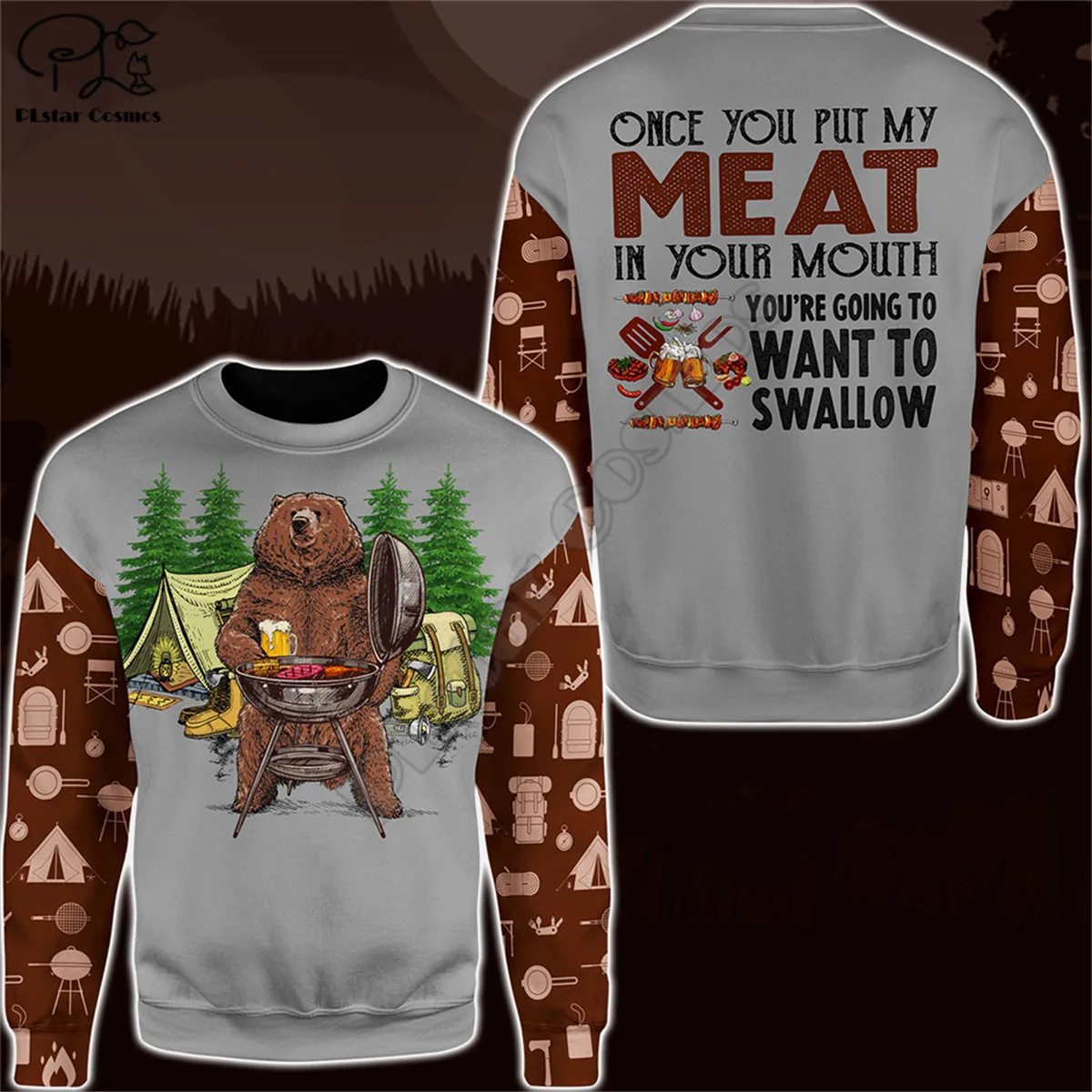 

Cooking Bear Hoodie Sweatshirt Hoodie Sweatshirt Hoodies Harajuku Autumn Streetwear women men Casual Tracksuit