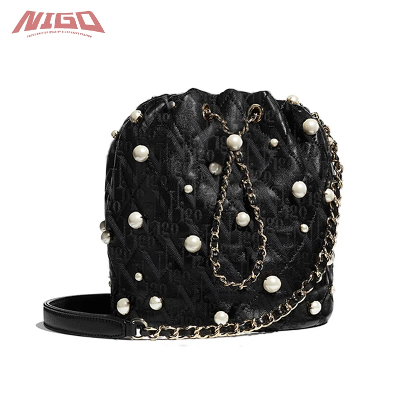 

Сумки NIGO 21ss мини-сумочка с кулиской # nigo693D