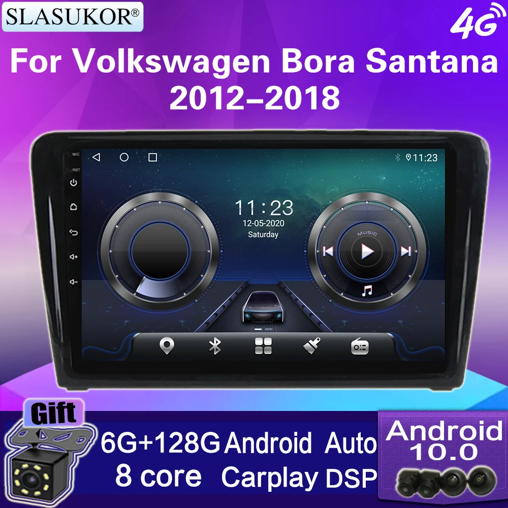

Автомобильный радиоприемник, мультимедийная система 9 "на Android 10, для Volkswagen Bora Santana 2012-2018