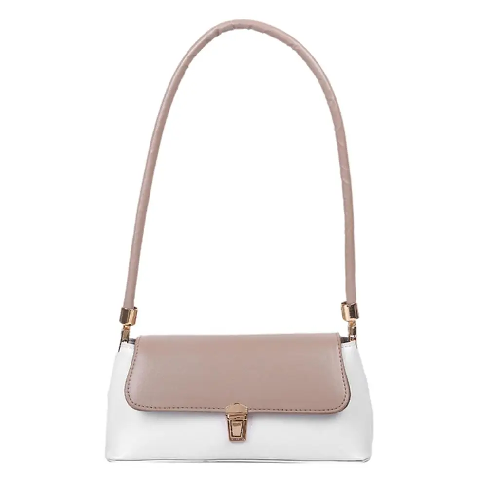 

Women Casual Leather Handbag Classic Texture Creative Delicate Design Ladies Hit Color Small Totes Travel Shoulder Bag