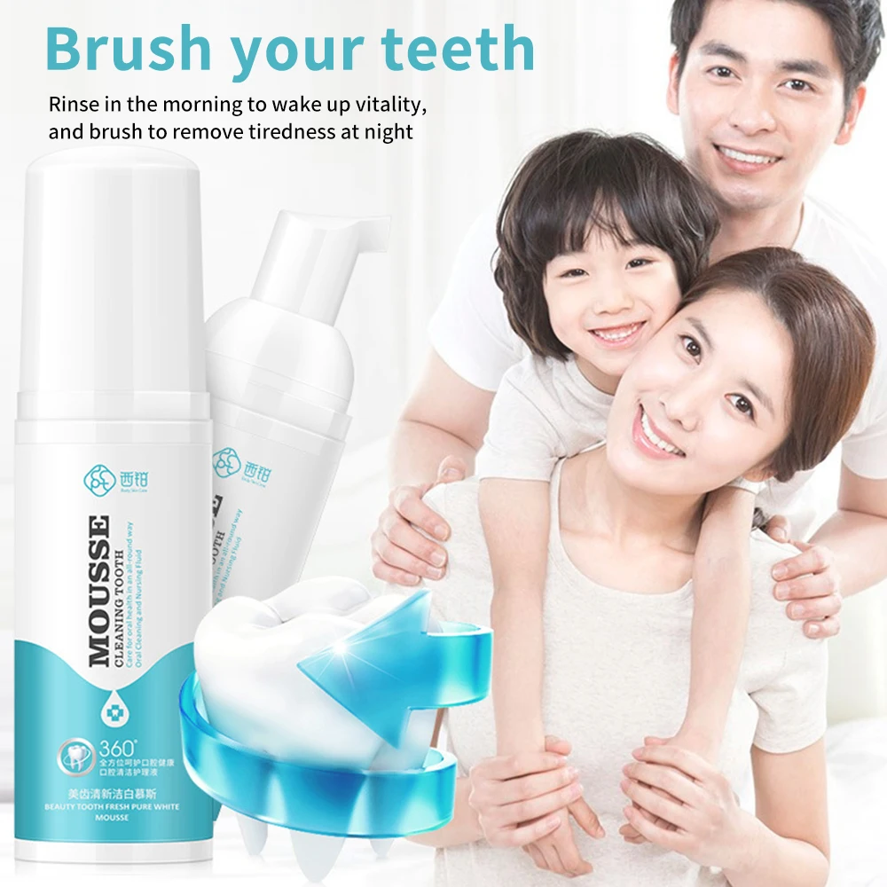 

Tooth Whitening Cleaning Mousse Remove Plaque Stains Oral Hygiene Odor Fresh breath Bright Teeth Toothpaste Dental Care Tool 60g