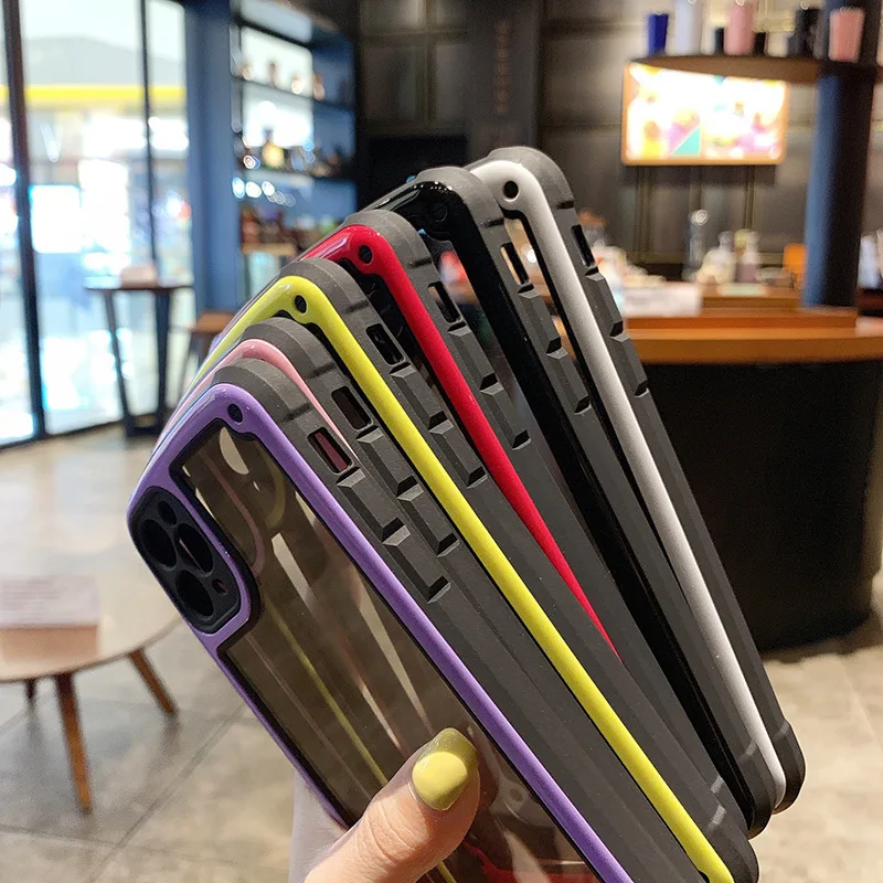 

Fashion Luxury Transparent Phone Case for Apple iPhone X XS 11 12 Pro Max Mini XR SE 2020 7 8 Plus Camera Candy Color Cover Case