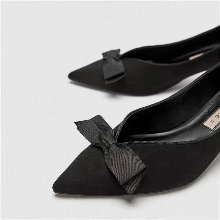 

2021 3cm Heels Branded Pumps Comfortable High-Heeled Shoes Lace-Up Shallow Mouth Slip On Sandals Ladies Pointed Wedge Latest 5cm