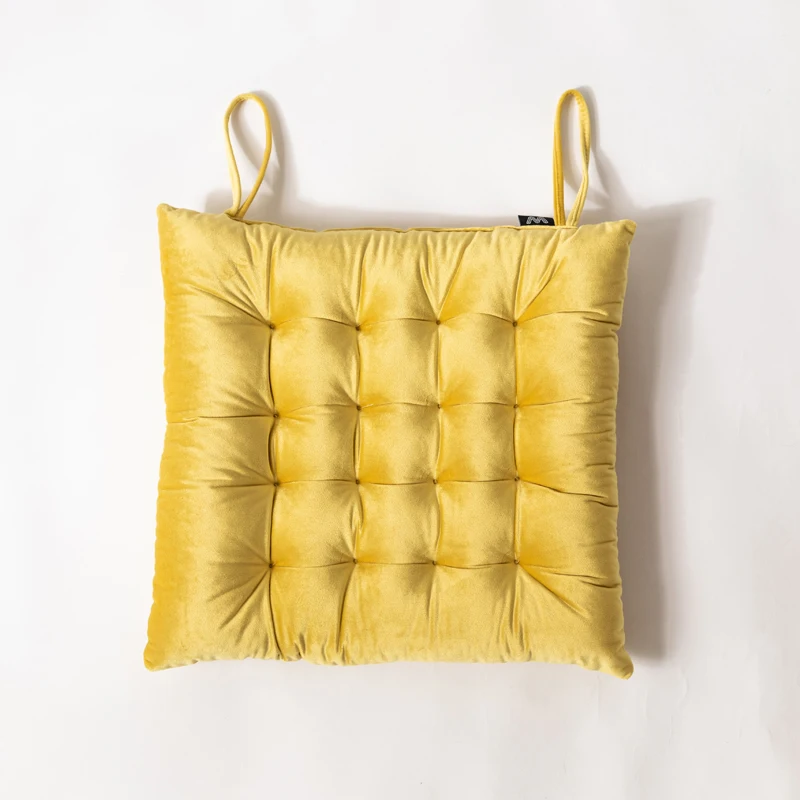 

Crystal Velvet Solid Square Cushion Decorative Sitting Cushions Floor Mat Office Sofa Chair Car Back Seat Padding Stool Pillow
