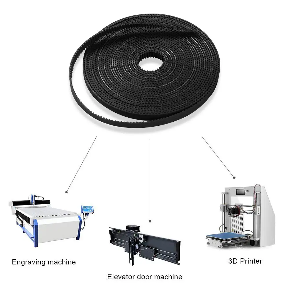 GT2 Ремень 5 метров ГРМ 6 мм ширина подходит для 3D принтера RepRap Mendel Rostock Prusa Creality CR 10