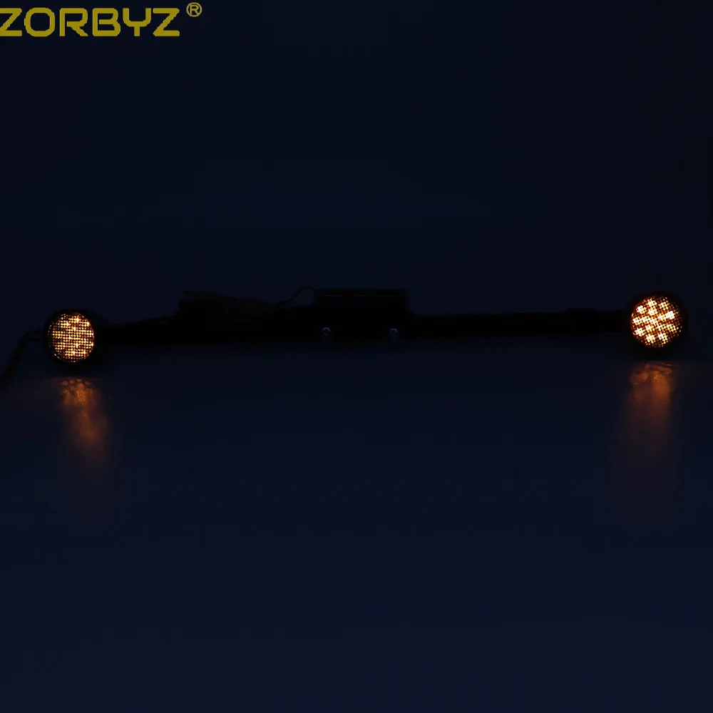 Черный/Хромированный передний и задний металлический короткий светодиодный