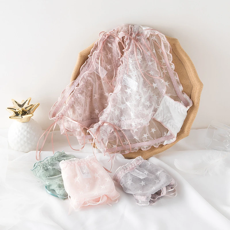 Женское сексуальное кружевное нижнее белье Соблазнительные трусики с