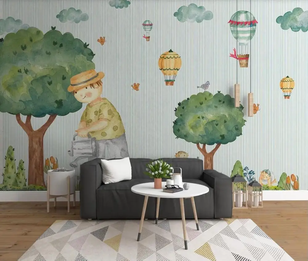 Настенные 3D-обои на заказ современный минималистичный мультяшный персонаж