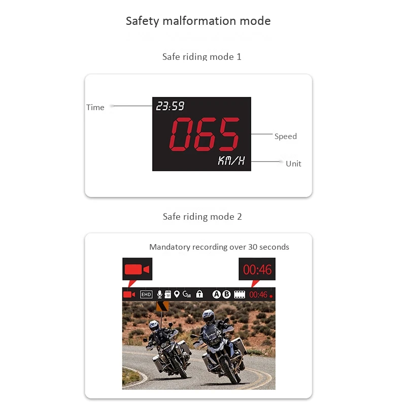 저렴한 1080P HD 3 인치 카메라 오토바이 DVR 대시 캠, 운전 레코더 G-센서 무선 와이파이 MS59