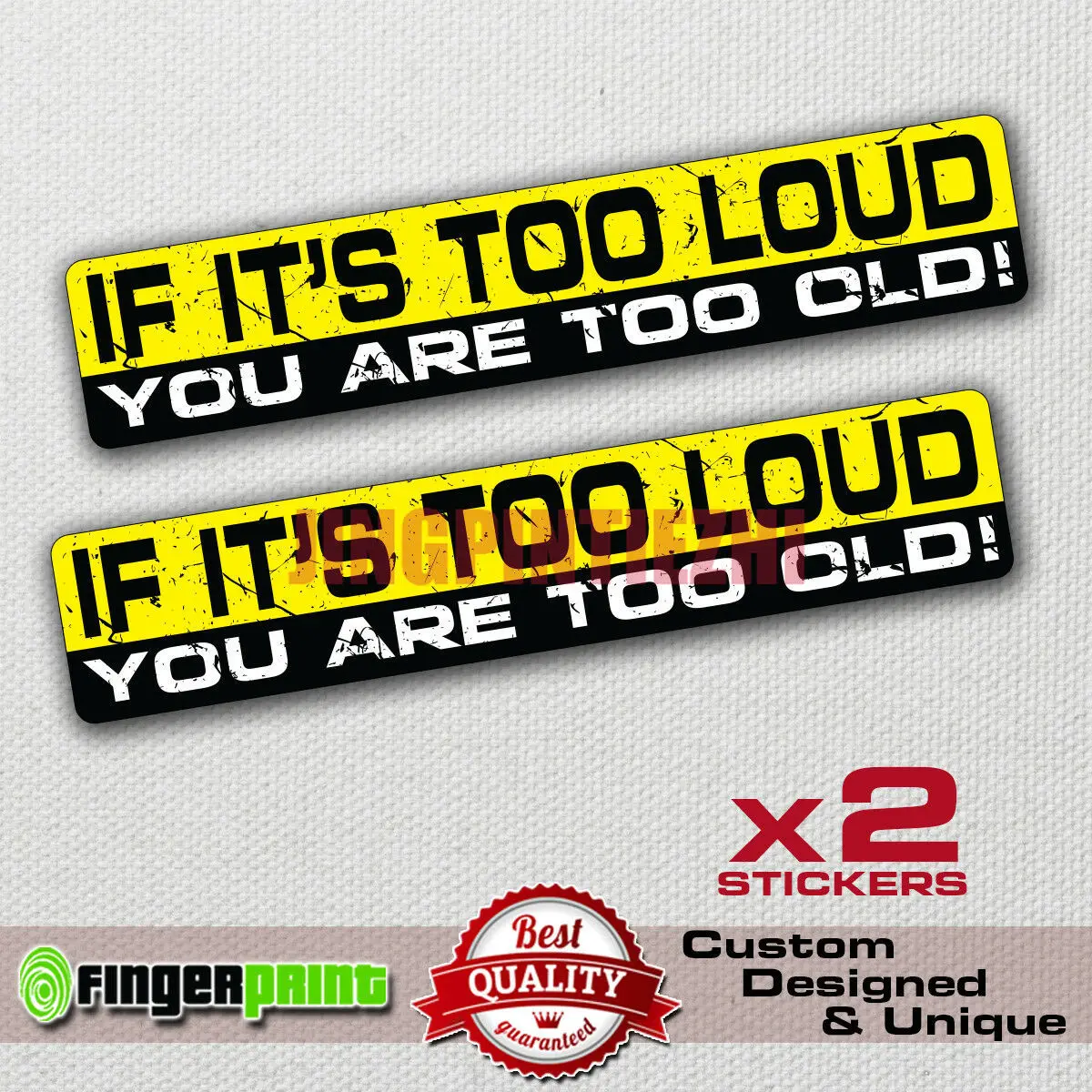 

TOO LOUD YOU ARE OLD Sticker Decal CAR JDM RACE Car Decal Decoration Laptop