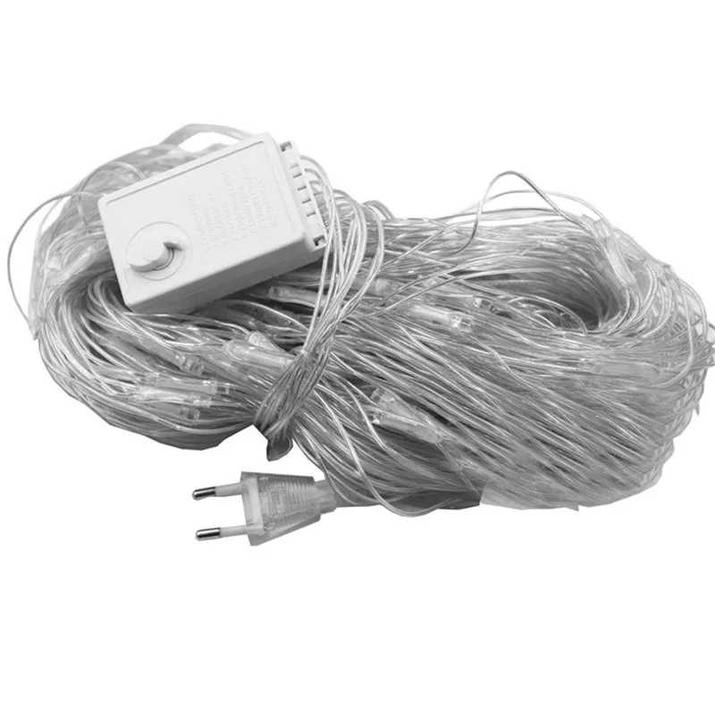 

SXZM 1.5x1.5M 96 Led Net Light Net EU/US Plug Fairy Garland Xmas Waterfall Outdoor Decoration For New Year Christmas Tree Decor
