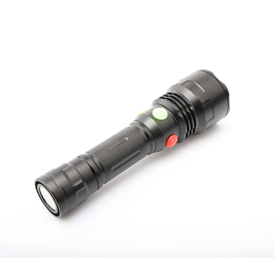 Single flashlight Железнодорожный сигнальный фонарик для пеших прогулок охотничий светодиодный фонарь 5 Вт белый красный зеленый желтый свет режимы факел - Цвет: Single flashlight