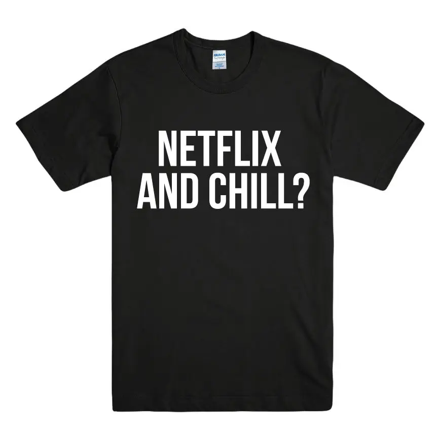 NETFLIX И CHILL? Футболка с принтом Tumblr Мужская Женская забавная Swag Cool Bae Movie Летняя