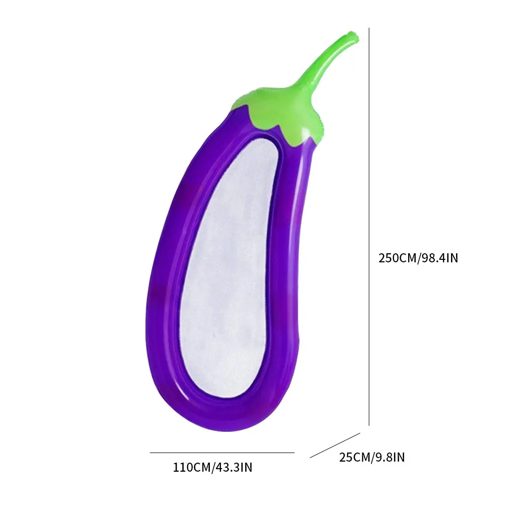 

Inflatable Floating Row Foldable Eggplant Shape Swimming Summer Water Hammock Swimming Pool Beach Water Hammock PVC Air Mattress