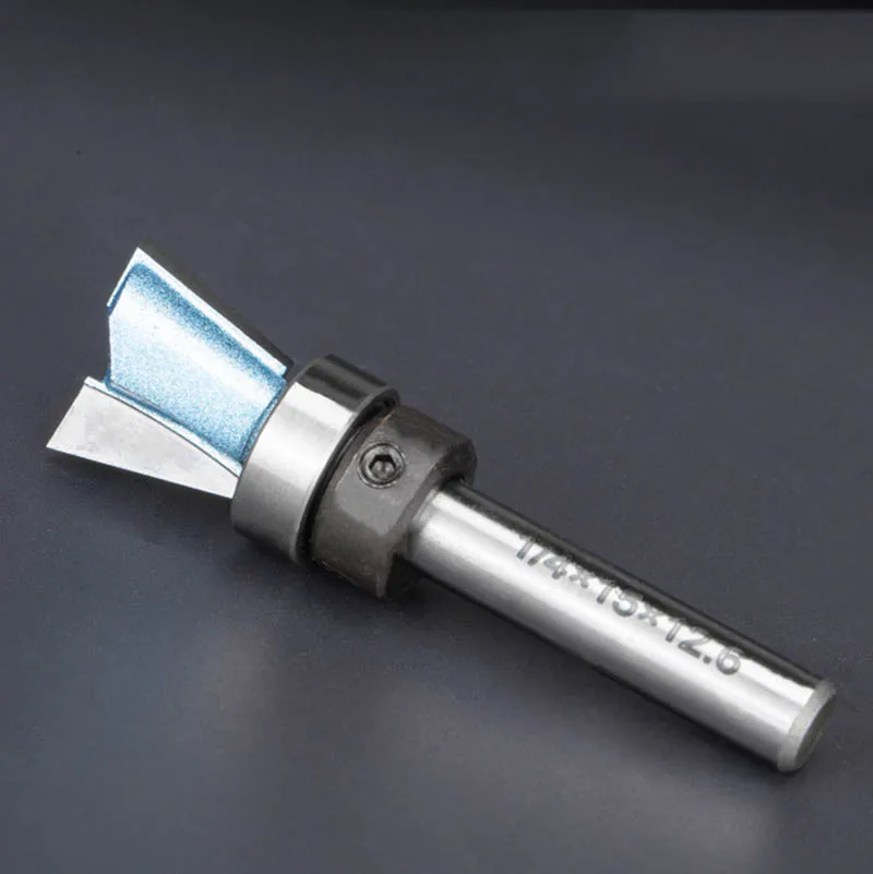 TIDEWAY Tungsten Carbide Steel Dovetail Router Bits Bearing Dovetail Groove Tenon Woodworking Milling Cutter 1/4 Inch Shank