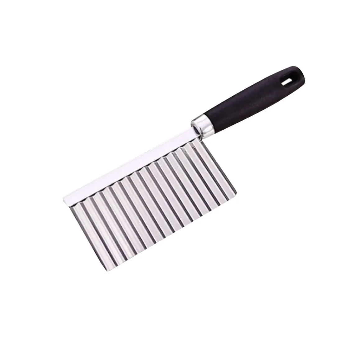 

New Stainless Steel Potato Chip Slicer Dough Vegetable Fruit Crinkle Wavy Slicer Knife Potato Cutter Chopper French Fry Maker