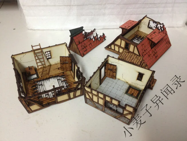 3 этажный дом Gloomhaven церковная война настольные игры молоток PP Infinity TRPG настольная панель RPG лазерная резка липа деревянная