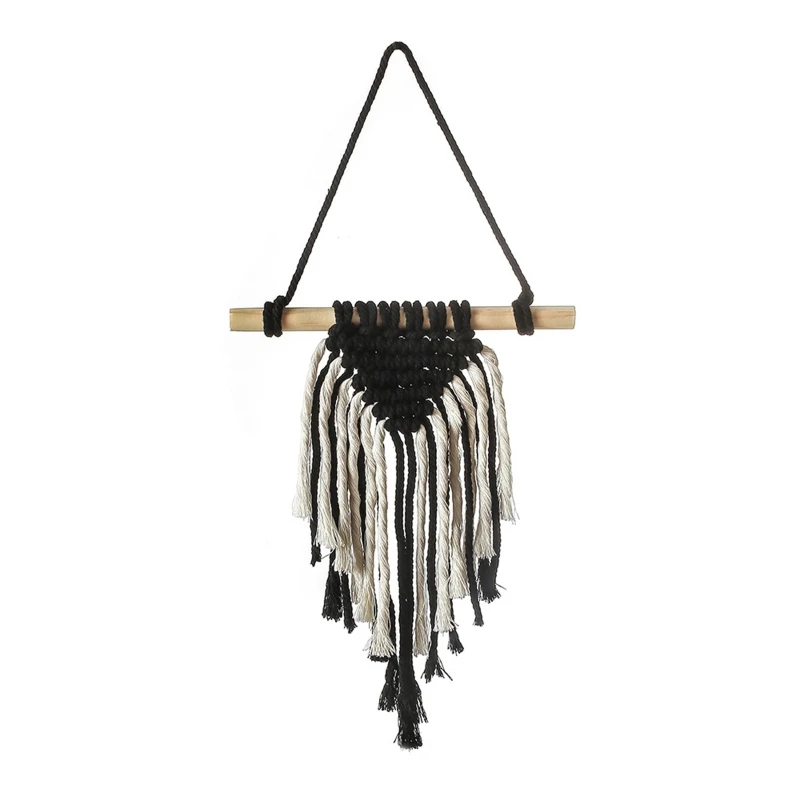 

Nordic Macrame Wall Hanging Hand-woven Tapestry Tassel Boho Chic Bohemian Decor
