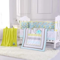 8pcs 100 cotton baby bedding set toddlers crib bedding for baby girls duvet4bumperduvetfitted sheetbed skirtblanket