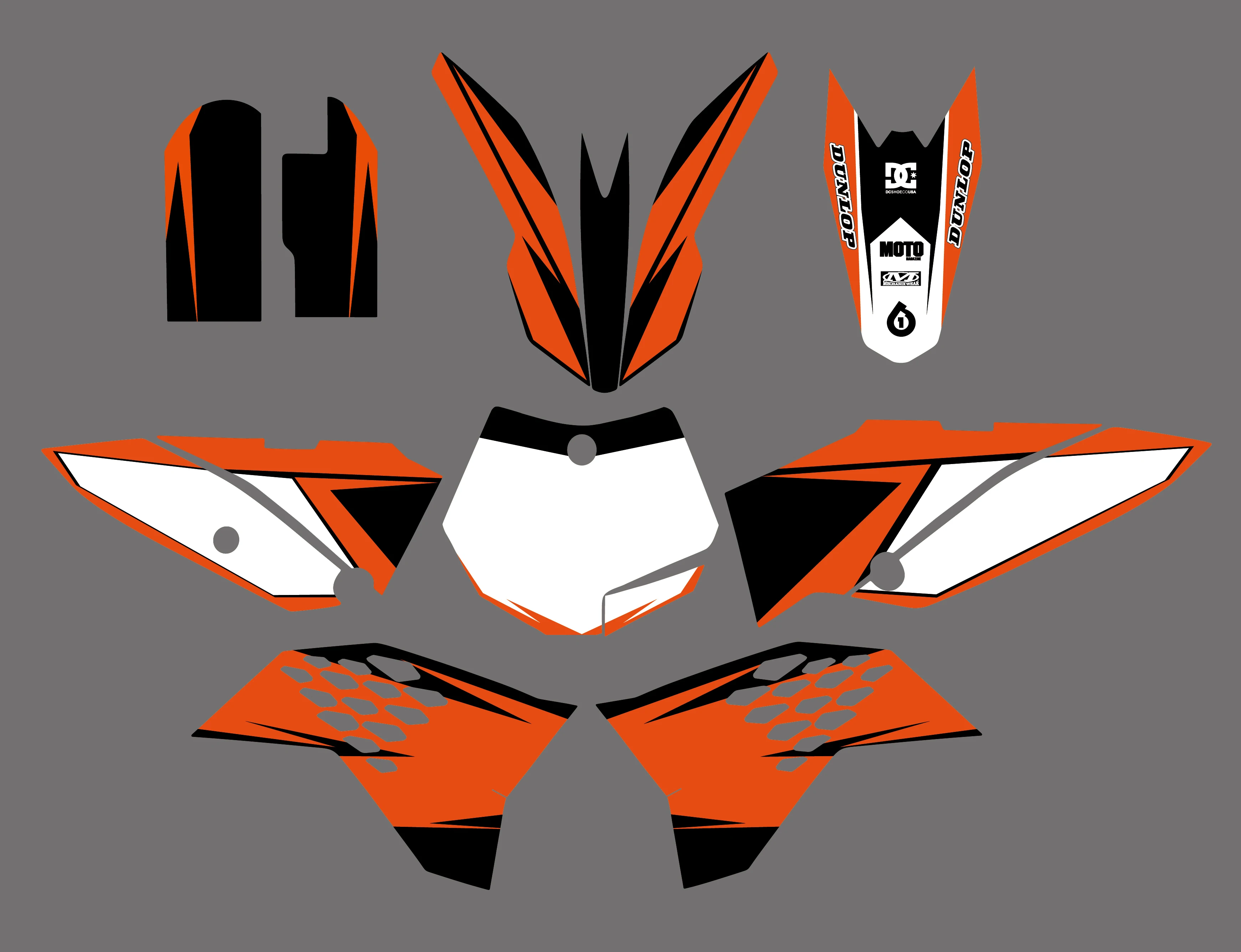 H2CNC графика и фон наклейка стикеры наборы для KTM SX 65 SX65 2009 2010 2011 2012 2013|sticker kit|team